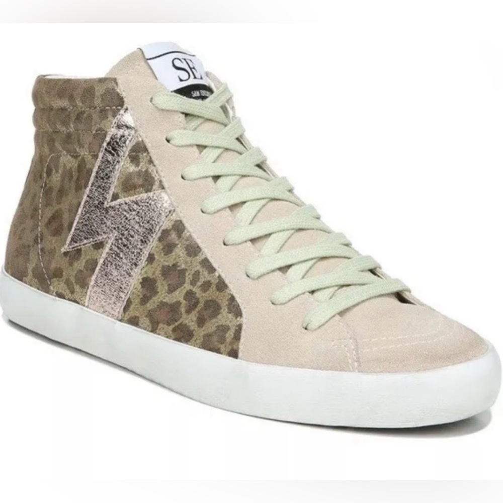 Sam Edelman Avon Leopard Bistro Suede Leather High Top